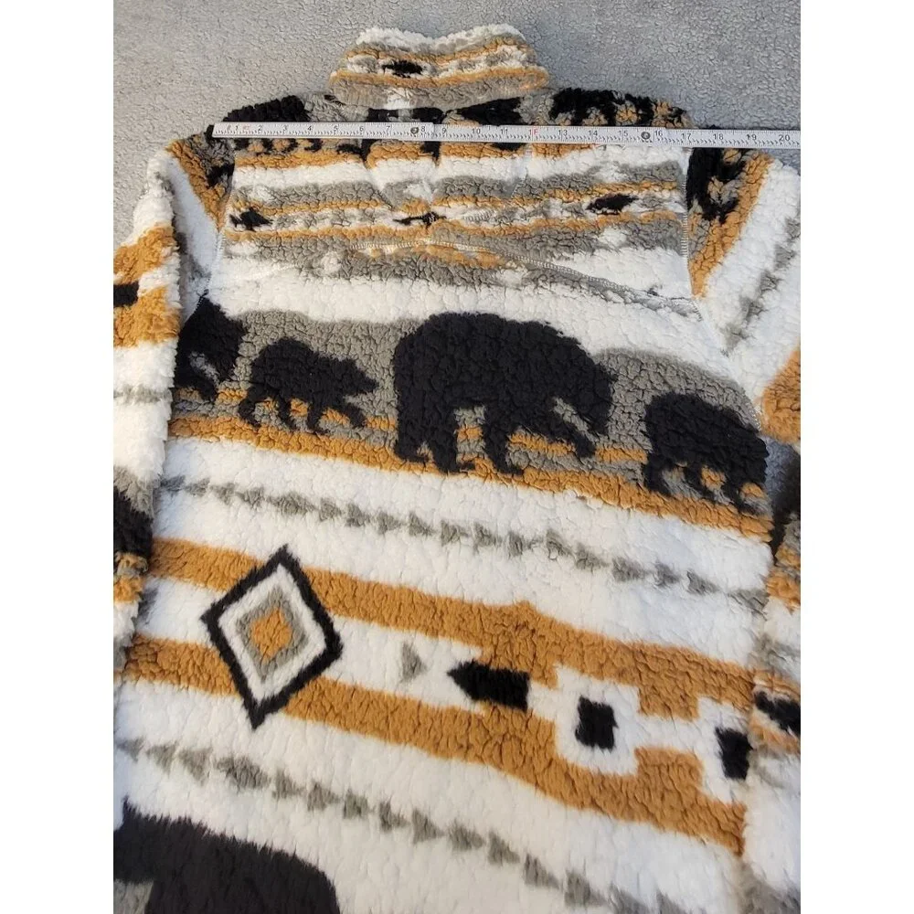 Cabin Fever by Ramatex Sherpa Pullover Bear Sweater - Picture 13 of 15